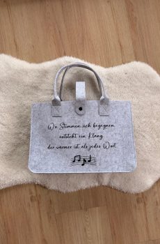 Filztasche hell- oder dunkelgrau