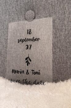 Hochzeitseinladung/ Save the date auf Acrylglas